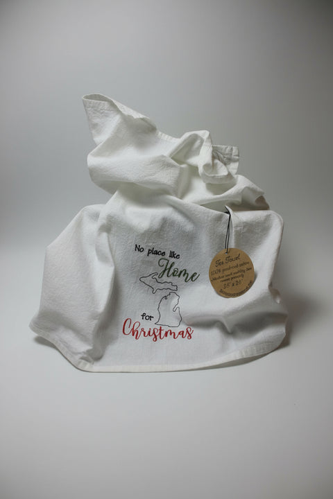 No Place Like Home for Christmas Tea Towel