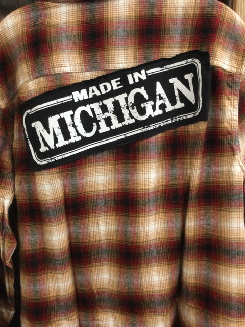 L - Made in Michigan Plaid Flannel Shirt by Center Road Studio