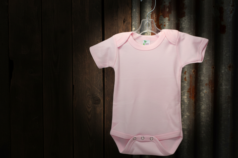 Pink "Made in Michigan with Love" Baby Onesie (6-12 Months)
