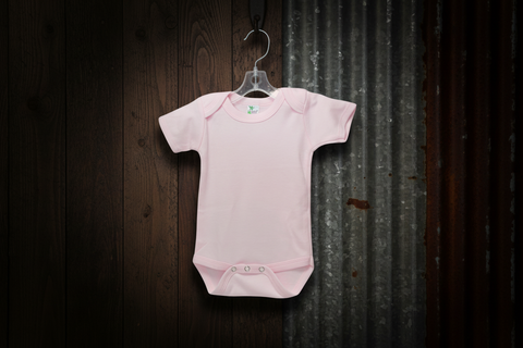 Pink "Made in Michigan with Love" Baby Onesie (6-12 Months)