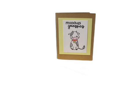 Cards for a Cause Moochas Grassias Hand Drawn Thank You Card