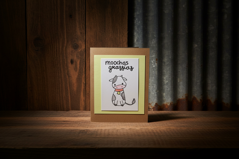 Cards for a Cause Moochas Grassias Hand Drawn Thank You Card
