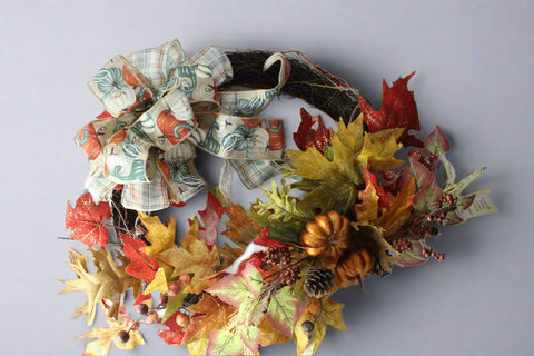 Red Brick Wreaths Pumpkin Patch Sparkle Wreath