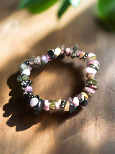 Tourmaline Chip Bracelet by Pirate Booty and Crystal Treasures