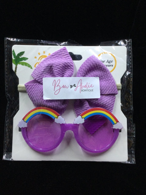 Toddler Sunglasses and Bow Clips Set by Bow-Aholic Bowtique.