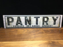 Load image into Gallery viewer, Pantry Wood Sign 24&quot; x 6&quot; by Ravaged Barn
