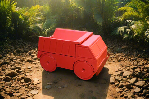 3-D Printed Red Dump Truck AMLinspirations Toys