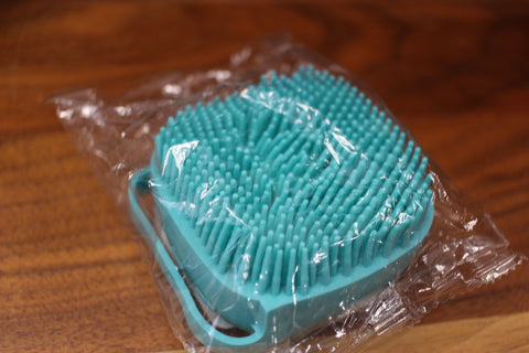 Dog Shampoo Brush in Blue by Almosta Bee Farm