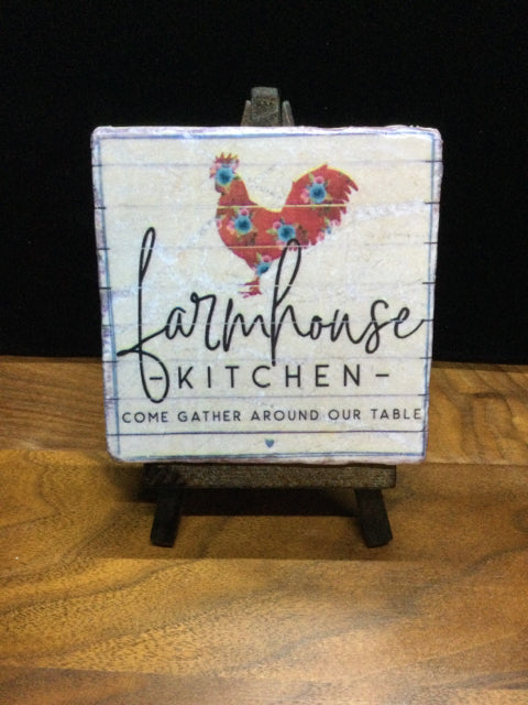 Farmhouse Kitchen Coaster With Easel by Ravaged Barn