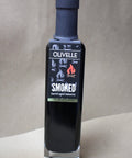 Bottle of Olivelle Smoked barrel aged balsamic on a neutral background