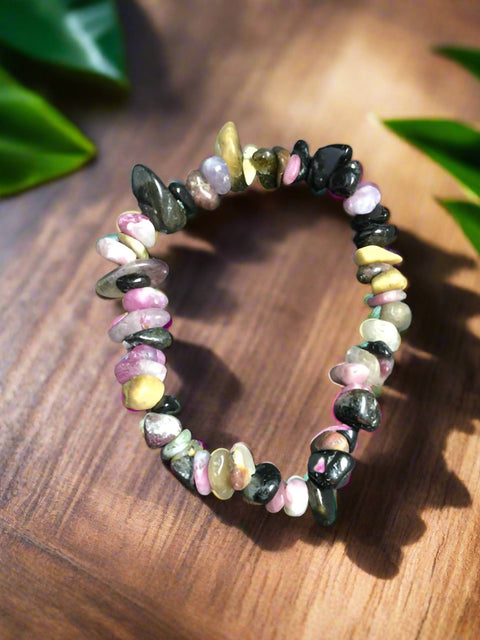 Tourmaline Chip Bracelet by Pirate Booty and Crystal Treasures