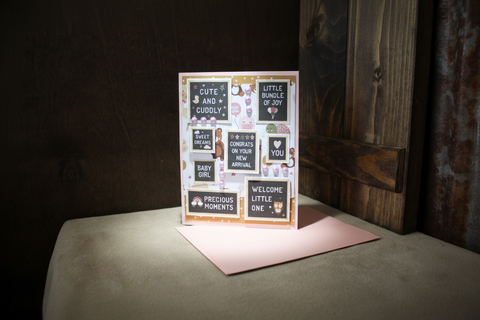 Welcome Little One Baby Girl Card