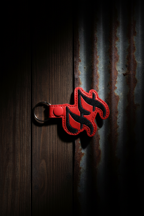 Foo Fighters  Embroidered Faux Leather Keychain