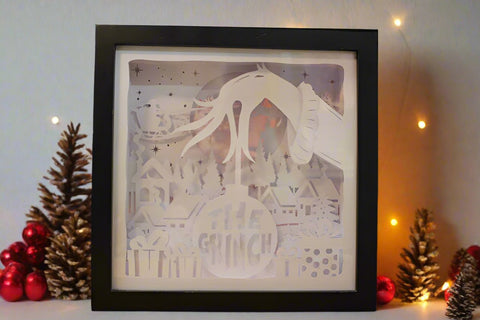 The Christmas-Themed 3D Shadow Box Art with LED Backlighting