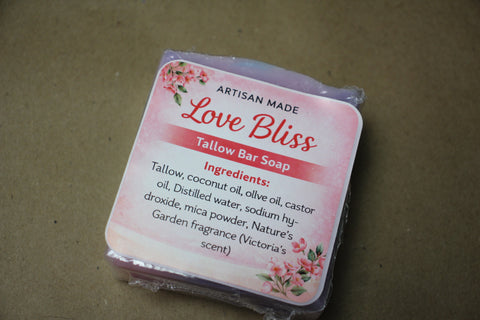 Artisan Made Love Bliss Tallow Bar Soap