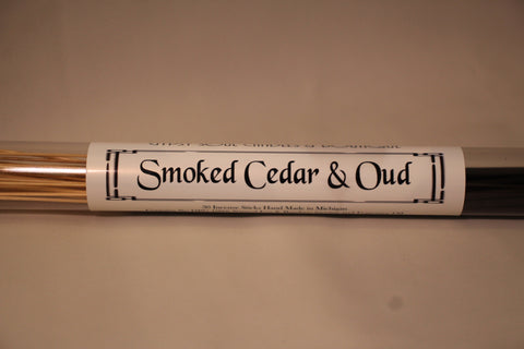 Smoked Cedar & Oud – Handcrafted Incense Sticks