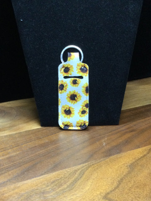 Sunflower Keychain Lip Balm Holder by Almosta Bee Farm