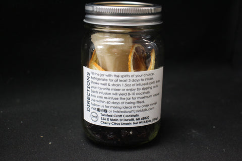 Twisted Craft Cocktails Cherry Citrus Smash Infusion Jar