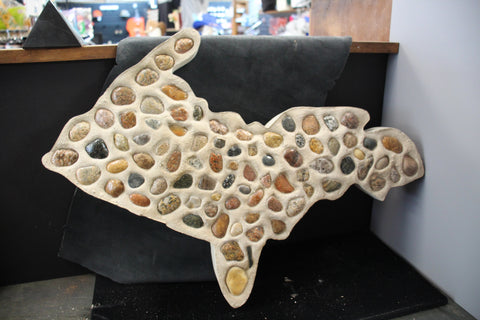 PD White & Sons Michigan Stone Mosaic Map