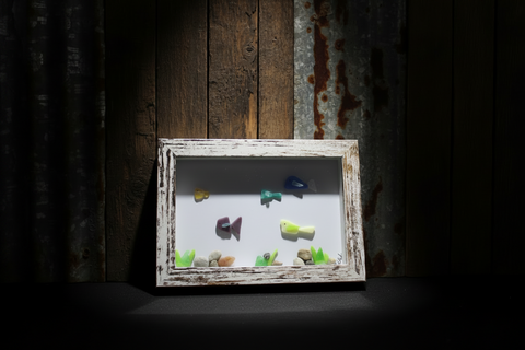 Rustic School of Fish Sea Glass Art by Art by Amy