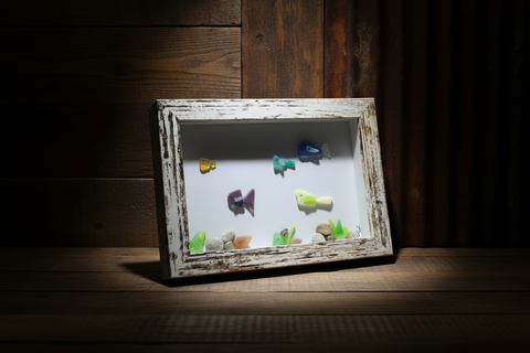 Rustic School of Fish Sea Glass Art by Art by Amy