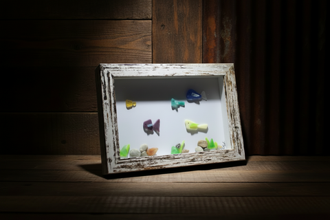 Rustic School of Fish Sea Glass Art by Art by Amy