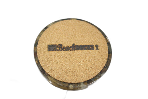 MI Beachrocks 2 Resin and Cork Coaster