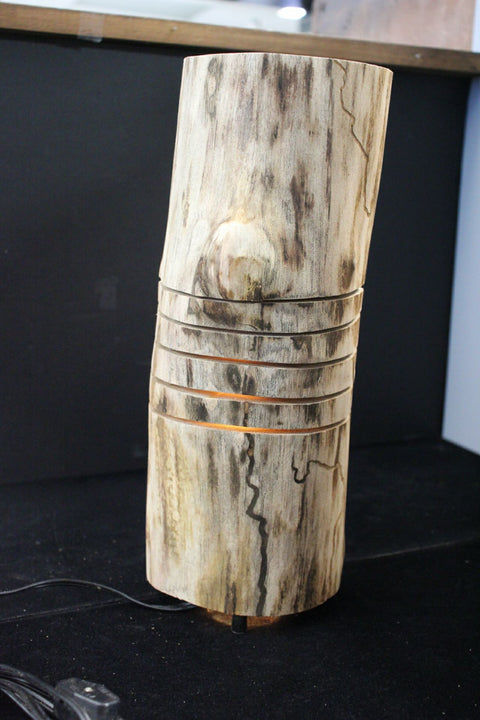 Unfinished Walnut Rustic Yellow Lamp Light  Decorative Pieces