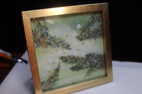 Sheri Gulla Design One of a Kind Pine Tree Holiday Wall Art