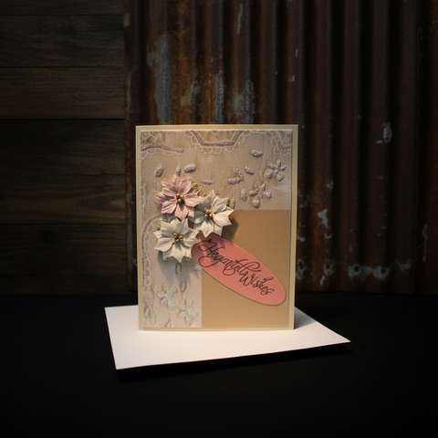 Pink Paper Studios Congratulations Card With Lace and Florals
