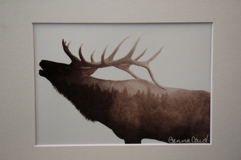 Genna Card Elk Forest Spirit Print