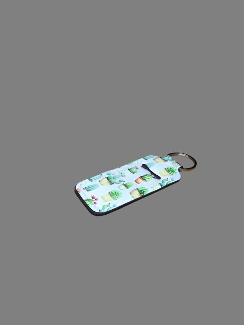 Cactus Print Lip Balm Keychain by Almosta Bee Farm