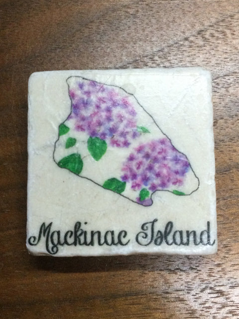 Mackinaw Island Lilac Magnet Tile by Ravaged Barn