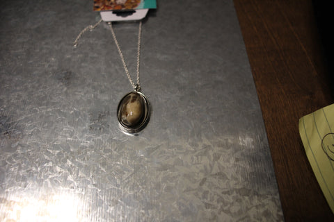 Petoskey Stone Silver Necklace