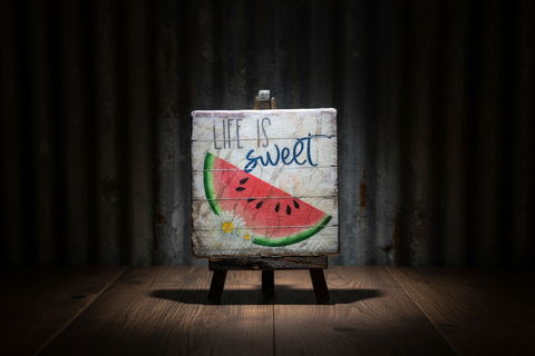 Life is Sweet Tile w/ Easel by Ravaged Barn