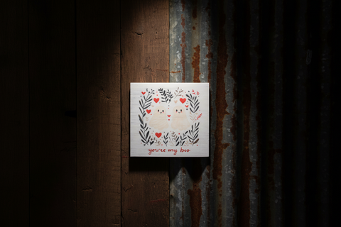 You're My Boo Wooden Sign - Ghosts and Heart Floral Design