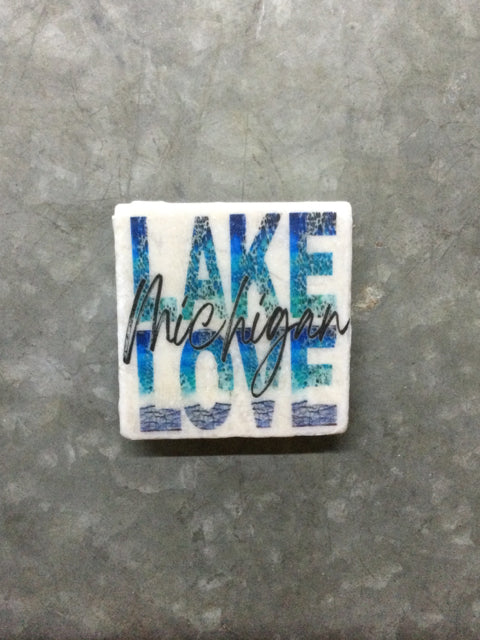 Lake Love Magnet Tile by Ravaged Barn