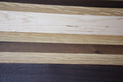 Grand Hardwood Serving Board with Metal Handles