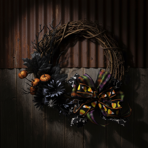 Trick-or-Treat Bow Wreath