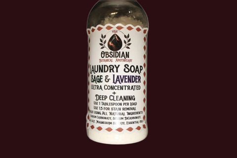 Sage and Lavender Laundry Soap Sample by Obsidian Botanical Apothecary