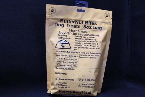 Butternut Bites Homemade Dog Treats by Pawfect Treats