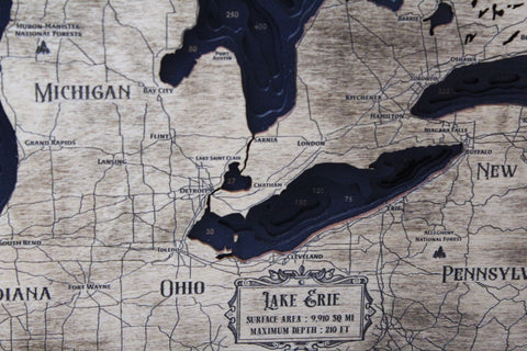 Great Lakes Laser-Cut Wall Art – 24" × 18"