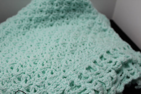 Mint Crochet Baby Blanket by Suki Bs Creations