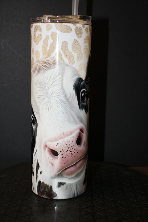 Cow with Sunflowers Tumbler by Blue Petal Gifts