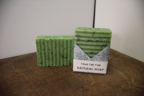 Natural Handmade Mint Tea Tree Soap by Joellen Clark