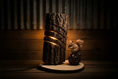 Squirrel Pinecone Lamp -

Rustic Log Creations