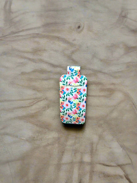 Floral Print Lip Balm Keychain by Almosta Bee Farm