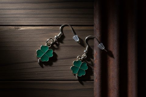 Lucky Clover Charm Earrings