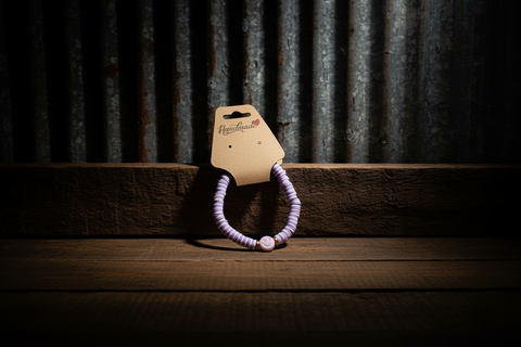 Lavender Smile Beaded Bracelet