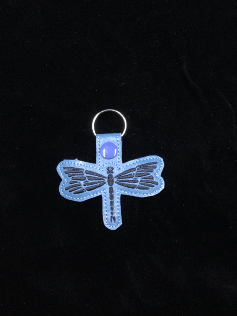 Blue Dragonfly Key Chain by Stitching Critters
